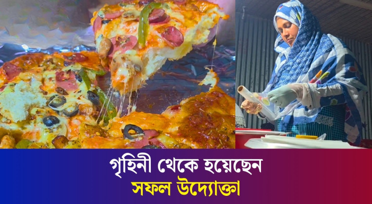 বগুড়ায় কেক ও পিৎজা বানিয়ে গৃহিণীর প্রতিমাসে আয় ২৫-৩০ হাজার টাকা